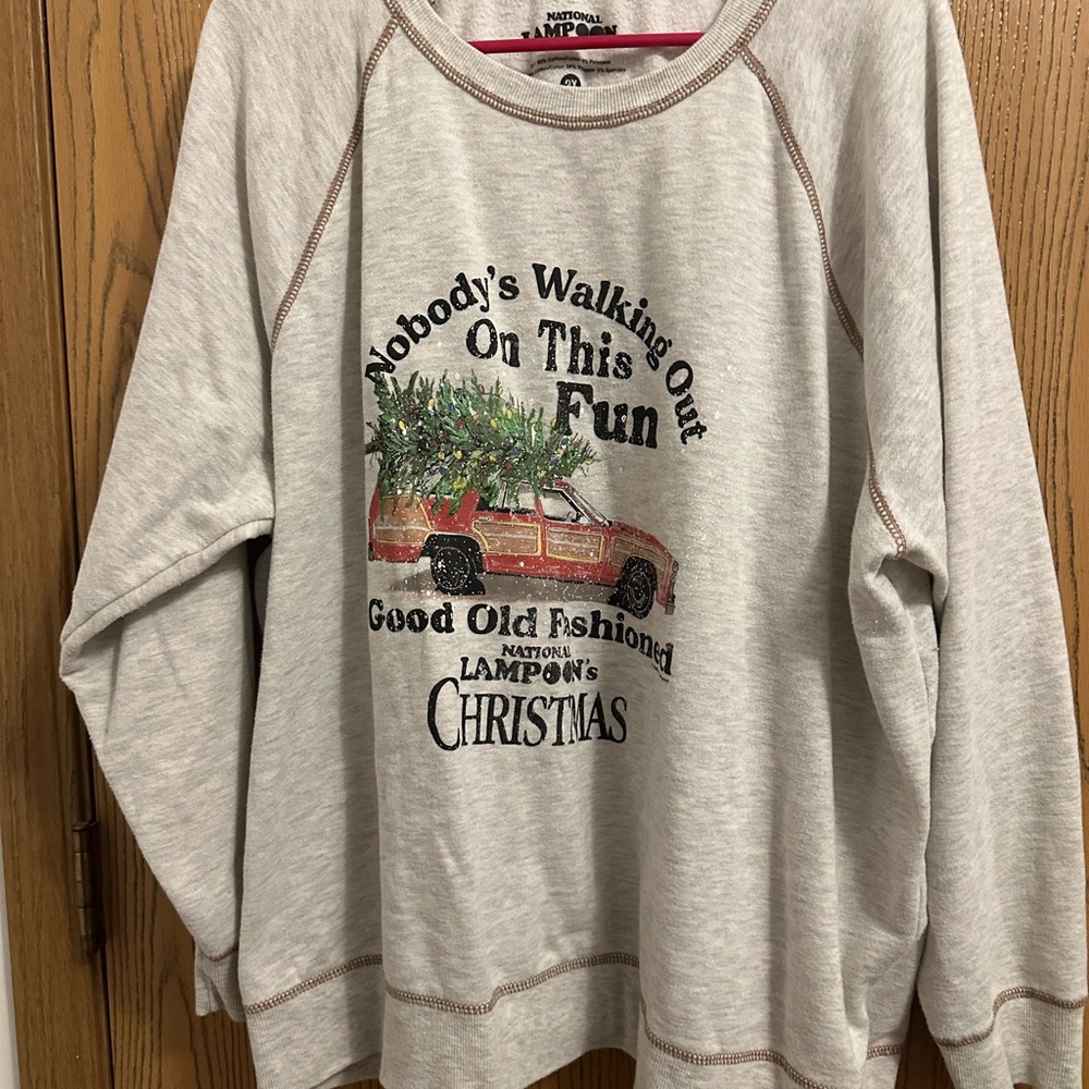 National Lampoons Christmas Sweatshirt with Festive Print